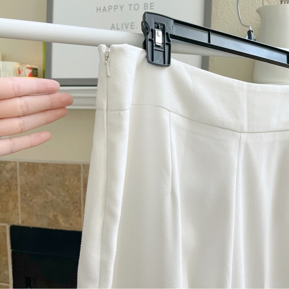 Leith High Waist White Pants with Tie Waist detail - Picture 6 of 7